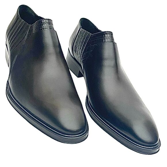 Jo Ghost Men’s Leather Ankle Boots – Black Bootie Style – EU 43.5 / US 10.5 main image 7